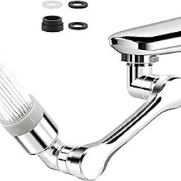 Snevad 1080 Faucet Extender Swivel Aerator with Installation Accessories, Solid Stainless Steel 2-Mode Dual Function Faucet Extender for Kitchen & Bathroom Sink (Stainless Steel)-image-21