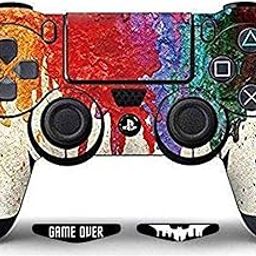 Elton PS4 Controller Designer Skin for Playstation 4 , PS4 Slim , Ps4 Pro Dual Shock Remote Wireless Controller - Skin for One Controller Only + 2 Led bar Decal Free-11