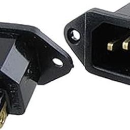 SP Electron (Pack of 2) AC 250V 10A 3pin Panel Mount Plug Adapter Connector Socket Black-image-9
