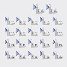 VOLO Double L Shape Right Angle Glass Panel Shelf Clamp Holder Bracket Support Clip(Chrome Finish)(Pack of 22Pcs)-11