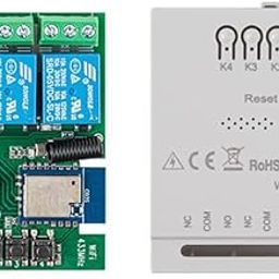 F FABOBJECTS® Breaker Module,Wifi RF Home Electrical Appliance 5V 12 V Breaker On-Off Controller Module Pointing Self-locking Cellphone APP Remotely Control Compatible with Amazon Alexa Voice Control-image-45