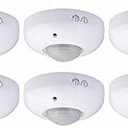 Quick Sense 360 Degree Plastic Ceiling PIR Motion Sensor Switch with LUX Sensor (White, 220V) – 6 Pieces Pack | Adjustable Time Delay | Smart Infrared Motion Detection for Automatic Lighting Control-10