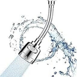 BOGOTA Kitchen Sink Tap Extendor Attachment Movable Kitchen Extender Head 360° Rotatable Faucet Sprayer without Stiffness | Water Saving Faucet Extender 2 Modes Faucet Head for Kitchen and Bathroom-1