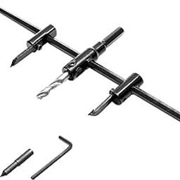 UPTODATETOOLS Adjustable Hole Saw Circle Hole Cutter Drill Bit, Heavy Duty Wood Drywall Drill Bit Round Cutting for Woodworking, 30-300mm-2