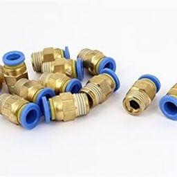 Sellify Uxcell 8mm Tube 1/4 inch Bsp Thread Quick Connector Pneumatic Air Fittings, 12 Pieces-picture-12