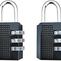 Volo 3 Digit Re-Settable Combination Padlock/Password Lock/resettable Combination Lock for Travel Bags (Black Colour) (Pack of 2)-picture-10