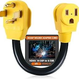 Kanayu - Soldering Iron Adapter Cable Compatible with NEMA 14-30P to 6-50R, Hair Dryer 4 Pin to 3 Pin EV, Power Cable, 30A Male to 50 Female Plug-image-2