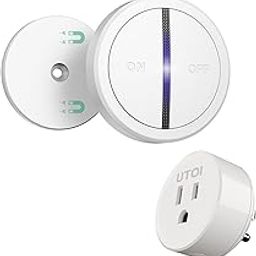 Wireless Remote Control Outlet Plug with Remote Switch, 15A Remote Outlet Switch, 656ft RF Range Remote Control for Christmas Tree, Indoor Lights, Garbage Disposal, Appliances, Expandable, White-16