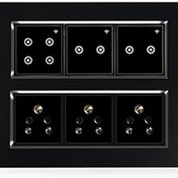 L&G 12 Modular WiFi Smart Switch Board | 5 Smart Switch Control, 3 Socket | Wifi Smart Switch Panel (Compatible with Alexa, Compatible With OK Google & SIRI) (Size: 12M- 220 x 160 x 45 mm)-9