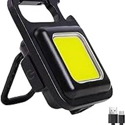 DOTCOM COB Keychain Light,Rechargeable Led Small Flashlight 500 Lumens Bright 4 Light Modes Pocket Emergency Work Light with Corkscrew & Magnet Base for Indoor Outdoor Use (Yellow-Pack 1)-15