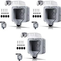 Serplex® 86 Type Waterproof IP66 Black Socket Cover for Single Plug Outdoor Electrical Box ABS Copper Easy Install with Lock Versatile Garden Patio Garage Socket Not Included 3PCS-1