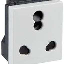SEER Socket 6A/16A Twin Socket, Durable and Stylish Electrical Outlet for Home and Office, White,-15
