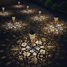 KAIXOXIN Solar Garden Lights, Metal Hummingbird Pathway Lights, Outdoor Landscape Lighting for Patio, Backyard, Walkway (Hummingbird, 2)-image-53