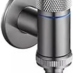 GHANAURA® Washing Machine Faucet, Water Spigot with Hose Handle, Washing Machine Tap Dishwasher Angle Valve Laundry Tap (Grey)-image-79