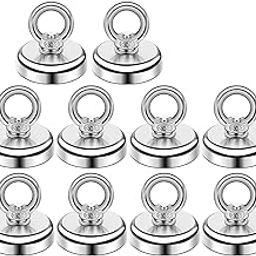 ARPK Magnetic Hooks, 40 Lbs Heavy Duty Rare Earth Neodymium Magnet Hooks with Countersunk Hole Eyebolt for Home, Kitchen, Workplace, Office and Garage (Unique-10pc)-picture-10
