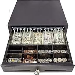Cash Drawer/Cash Box with 5 Notes and 8 Coin Slots (Dimensions 405w*420L* 100H) !1 year offsite warranty!-43