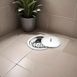 LIPKA 5-Inch Round Floor Drain with Lid | Premium Stainless Steel Bathroom Floor Drainer Cover | Shower Drain Trap for Kitchen, Balcony, Toilet, Bathoom | Anti-Clog, Rust-Resistant, Heavy-Duty-image-2