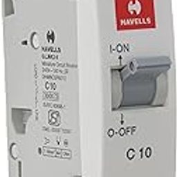 Havells DHMNCSPA010 PVC Plastic 10A SP C Mini MCB (White)-19