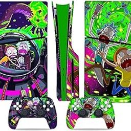 BMJKING PS5 Slim Disc Console and Controller Accessories Cover Skins PS5 Controller Skin Gift ps5 Skins for Console Full Set/T-image-93