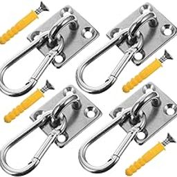 IWOWHERO Durable Stainless Steel Swing Hook Kit for Indoor and Outdoor Use Heavy Duty Connection for Hammocks Sandbags and Fitness Equipment-image-65
