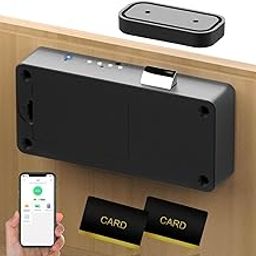 Quick Sense Smart Cabinet Lock, Hidden No Drill Adhesive Magnetic Baby Proofing Child Proof Drawer Locks, Keyless RFID Bluetooth Cabinet Locks for Adults File Kitchen Cupboard Closet Liquor - Black-image-18