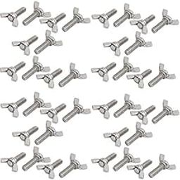 MEC M5X30mm 100Pieces Butterfly Wing Bolt Screw Carbon Steel Zinc Plated Finish-picture-12