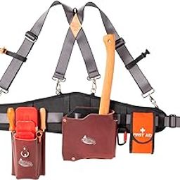 Weaver Arborist Leather Logging Belt Kit, Latigo Leather Tool Belt with Suspenders, Arborist Accessory, Women and Men’s Tool Belt for Waist sizes 30”-52"-image-36