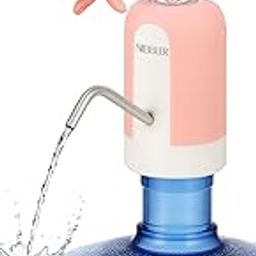Nibbler Automatic Wireless Water Can Dispenser Pump for 20 Litre Bottle Can, with Low Noise & High Efficiency (Peach)-image-17
