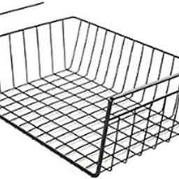 UJEAVETTE Kitchen Cabinet Partition Board Hanging Basket Storage Sorting Rack Black-64