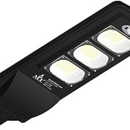 ACE Solar Street Light, 60W LED Triple Panel, Motion Sensor, Black, Outdoor Security Lighting-picture-3