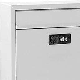 The Style SutraRetro Style Wall Mount Mailbox with Lock Iron Postbox Drop Box Letterbox White-image-77