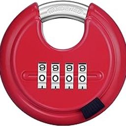 GION Anti-Theft Number Locks, 4-Digit Resettable PIN Number Padlock Combination Disc Padlock Weatherproof Combination Lock (1Pcs) (Red)-image-24