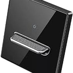 Sisliya Switches Luxury Light Switch General Standard Crystal Tempered Glass Switch Push Button wall Switches USB (BLACK 2WAY)-33