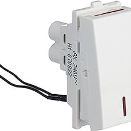Anchor by Panasonic 65077 Penta Modular 1M 16 AX Polycarbonate One-Way Switch with Neon (White, Pack of 2)-11