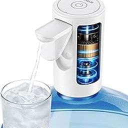 UN1QUE Automatic Water Dispenser Pump, Foldable Water Bottle Pump, Portable USB Rechargeable Water Pump, Wireless Water Can Dispenser Home Office Outdoor, White-image-40