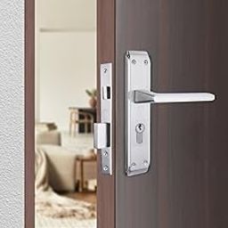 Godrej Mortise Door Lock Handle Set | 200mm NEH - 07 1CK Europrofile | 5 Pin Brass Tumbler Mechanism 60mm | Suitable for Left & Right Handed Doors |Satin Steel | 5 Years Warranty-image-82