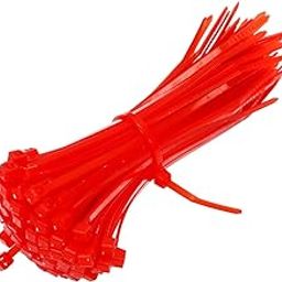 Red Cable Zip Ties,66 Nylon Self Locking Wire Zip Ties (2.5X150mm) 100 Pieces-image-82