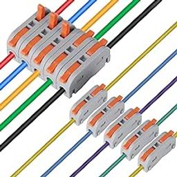 Serplex® 34Pcs Universal Wire Connector Kit, SPL-1 Lever Clamp, 4mm² Quick Connectors, Electrical Inline Splice, Reusable & Shock-Resistant Cable Jointers for Home, Industrial & DIY Applications-1