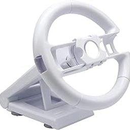 OSTENT Multi-angle Racing Game Steering Wheel Stand Compatible for Nintendo Wii Console Controller Color White-picture-19