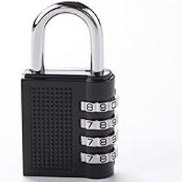 Clickify Lock 4 Digit Locker Lock Outdoor Waterproof Padlock for School Gym Locker Sports Locker Fence Toolbox Gate Case Hasp Storage (Black)-image-4