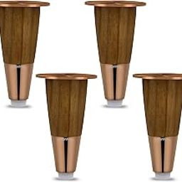 Plantex Heavy Duty Stainless Steel 4 inch Sofa Leg/Bed Furniture Leg Pair for Home/Furniture Sofa Legs for Table/Sofa Support Legs/Sofa Furniture Leg (Rose Gold) Set of 4 Pcs-image-57