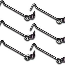 6 Inch Stainless Steel Gate Door Hook/Window Latch for Homes, Offices, Hotels, Malls - Matt Finish Protection Stopper, Gate Lock (6-Piece)-image-90