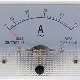 MERISHOPP AC 85L1 Analog Panel Current Ampere Ammeter Gauge Ampere Meter 0-50A-4