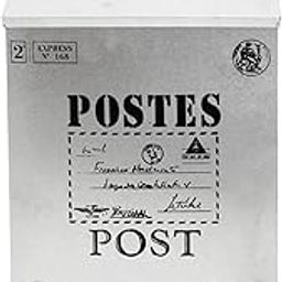 BNF®Vintage Galvanized Mailbox Letterbox Postbox Newspaper Holder Box White-1|Home & Garden | Home Decor| Key & Letter Holders|1 Piece Mailbox-image-58
