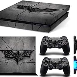 Khushi Decor GreyTheme 3M Skin Sticker Cover for PS4 Console and 2 Controller Decal Cover+ 4 Led bar Decal Sticker (Pack of 1)-13