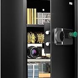 Plantex 56 Litre Digital Safe Locker For Home/Safety Locker Box with Biometric Fingerprint,Touchscreen & Emergency Key/Perfect Security Solution for Valuables/2 Years Warranty By Plantex - Black-25