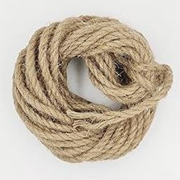 BOBBINY Natural Thick Jute Hemp Rope (6MM) - 82 Feet Length, Brown Jute Rope for Crafts and Projects-image-38