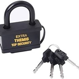 Heavy-Duty Laminated Steel Padlock 70 MM Lock and 3 Keys Wrapped and Chrome Plated Shackle Padlock Security Lock for Garage, Door, Shutter, Gates-image-82