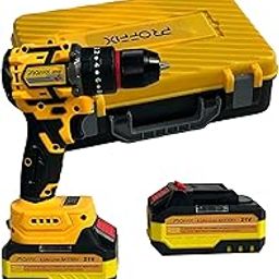 21 Volt 4Ah Cordless Brushless impact drill driver with carry case for wood, wall drilling-14