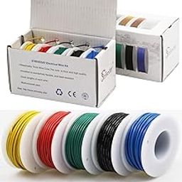 FEP Teflon High Temperature Wire of 28awg with Red Blue Green Yellow Black Colors in Box Magnet Wire. Each Color 10m-8